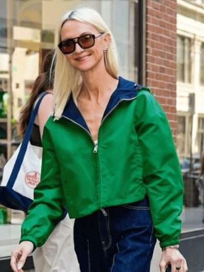 Zanna Roberts Rassi NYC Green Cropped Jacket