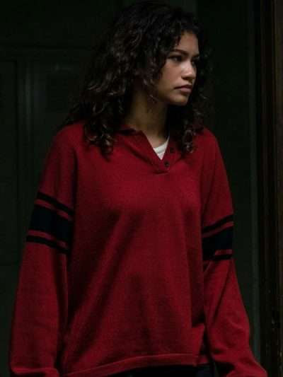 Zendaya Euphoria S03 Red Stripe Sweatshirt