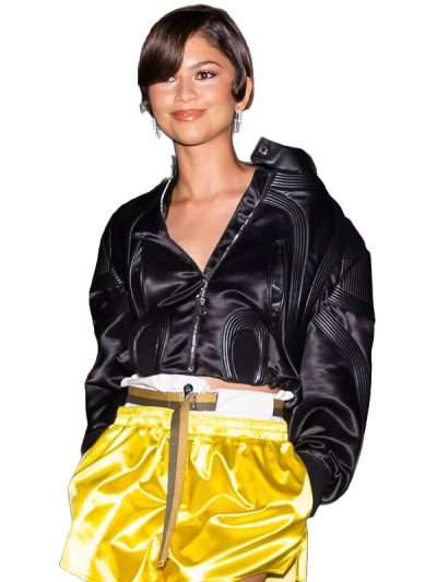 Zendaya The Crane Club Black Leather Jakcet