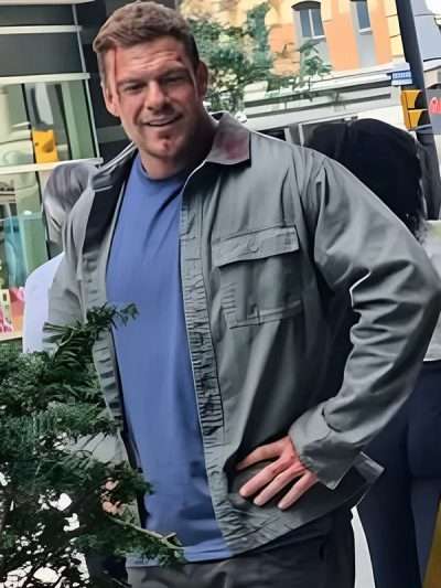 Reacher S04 Alan Ritchson Grey Cotton Shacket