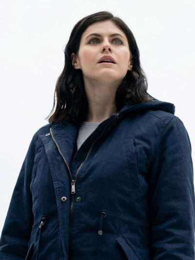 Alexandra Daddario Couples Weekend 2026 Blue Hooded Jacket