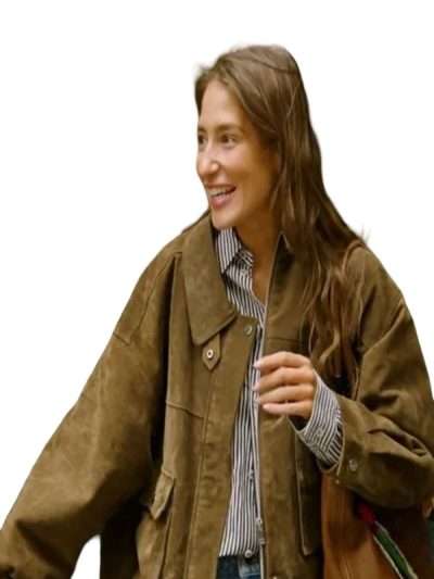 Amanda Batula In The City S01 Brown Suede Jacket