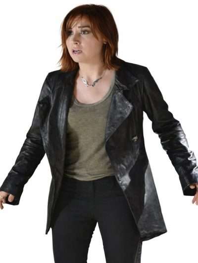 Warehouse 13 Claudia Donovan Black Leather Coat