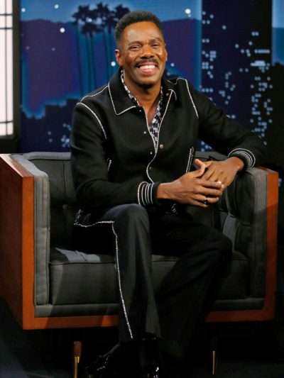 Colman Domingo Jimmy Kimmel Live! Black Wool Bomber Jacket