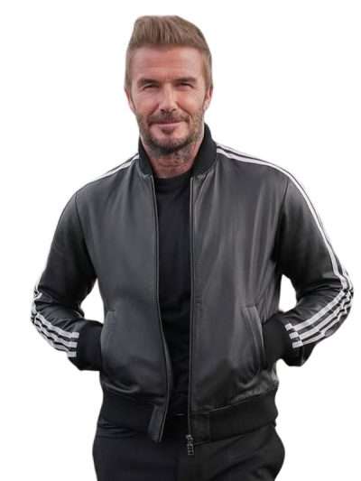 David Beckham FIFA World Cup 2026 Track Leather Jacket