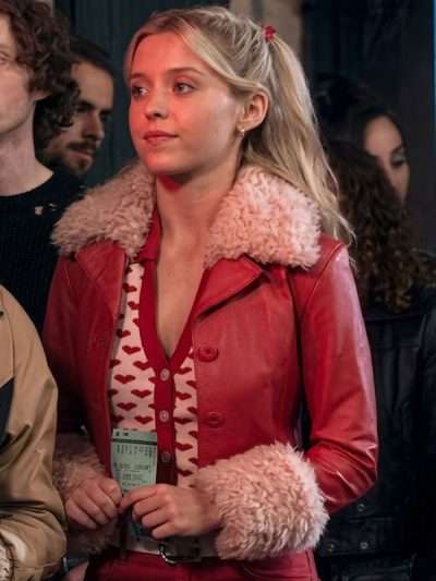 Elle 2026 Elle Woods Red Shearling Leather Jacket