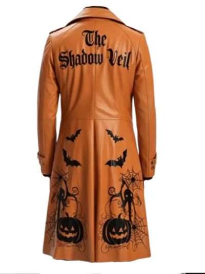 Halloween The Shadow Veil Pumpkin Leather Coat