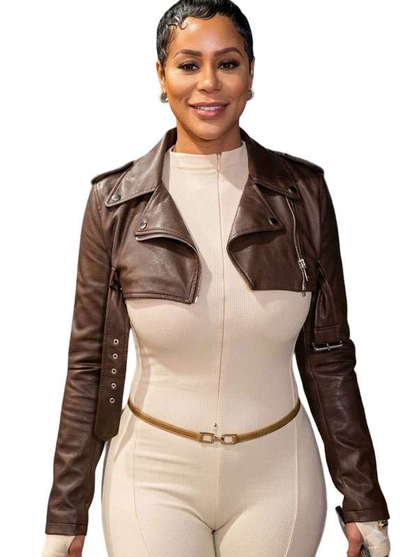 Chloe Cook Heart and Hustle Houston Brown Leather Jacket