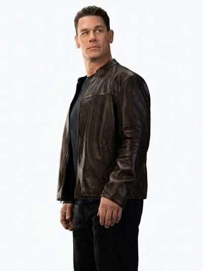 Matchbox the Movie John Cena Black Leather Jacket