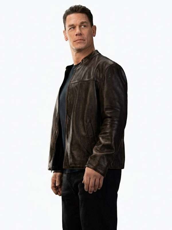 Matchbox the Movie John Cena Black Leather Jacket