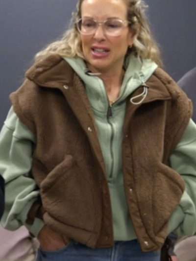 Baylen Out Loud S03 Julie Dupree Brown Sherpa Vest