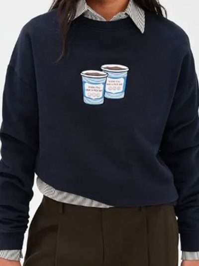 Lauren Brigman Ransom Canyon S02 Navy Blue Coffee Sweatshirt