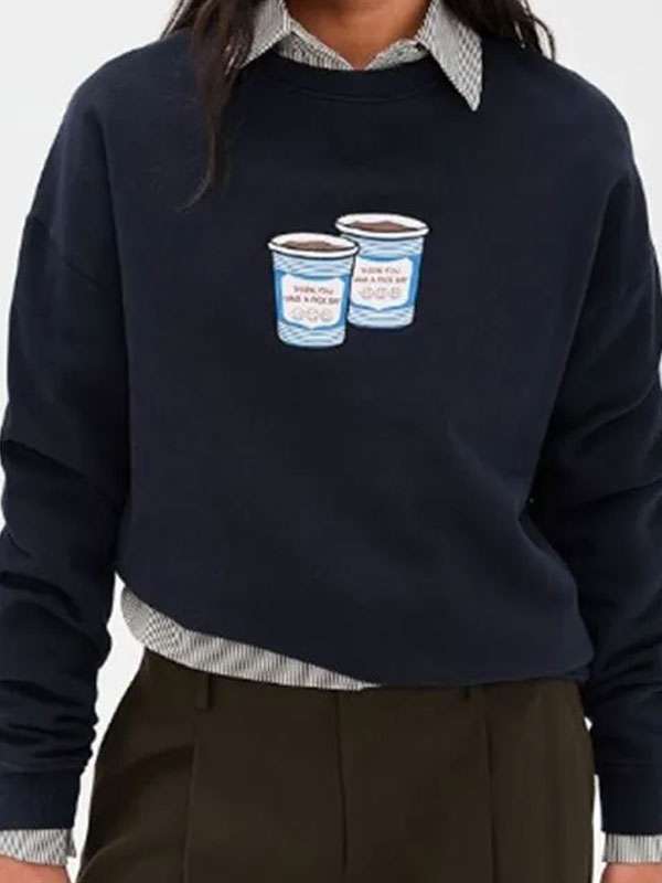 Lauren Brigman Ransom Canyon S02 Navy Blue Coffee Sweatshirt