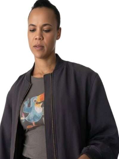 Neagley 2026 Frances Neagley Gray Bomber Jacket
