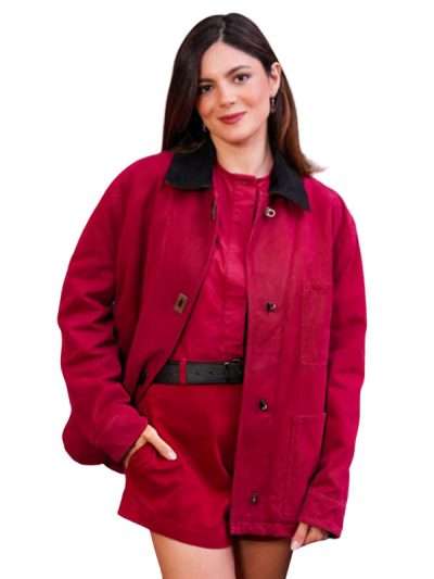 One Night Only 2026 Monica Barbaro Red Jacket