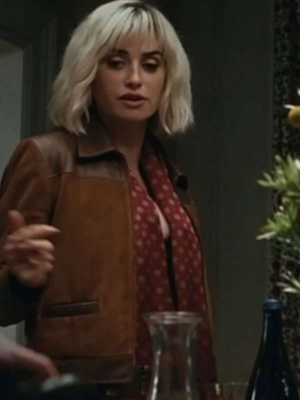 Penélope Cruz The Invite 2026 Brown Suede Jacket