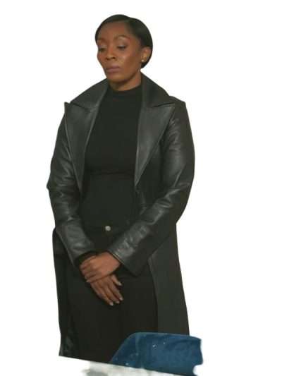 All The Queens Men S05 Racquel Palmer Black Leather Coat