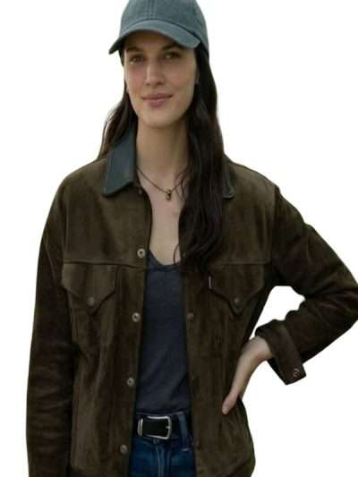 Silo S03 Jessica Brown Findlay Suede Leather Jacket