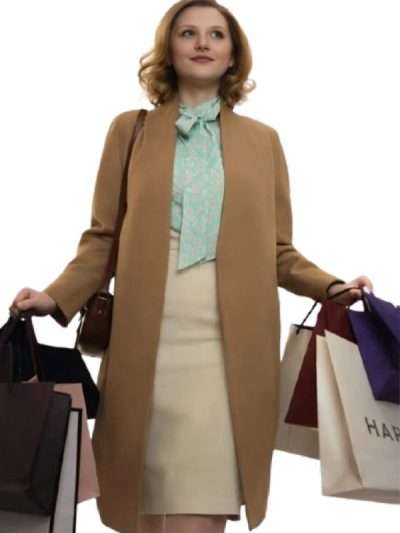 The Lady S01 Mia McKenna-Bruce Brown Wool Coat