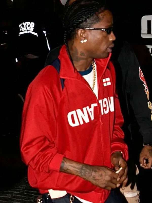 Travis Scott Raising Cane’s Party 2026 England Red Track Jacket