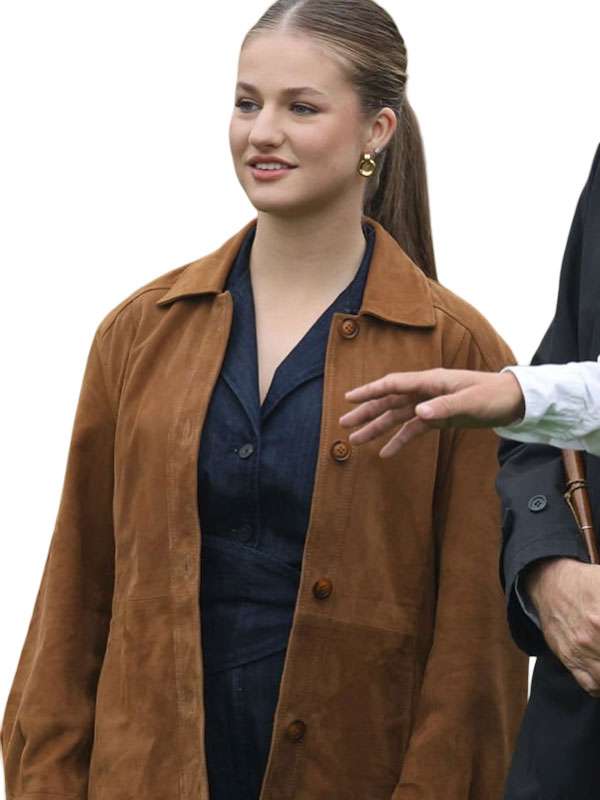 Valdesoto Leonor Princess of Asturias Brown Suede Jacket