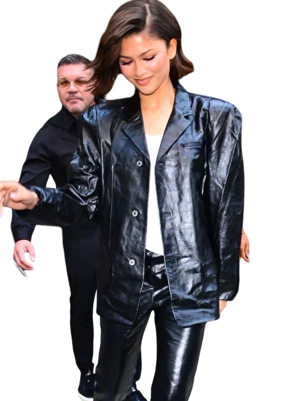 Zendaya The Odyssey Press Tour 2026 Black Blazer