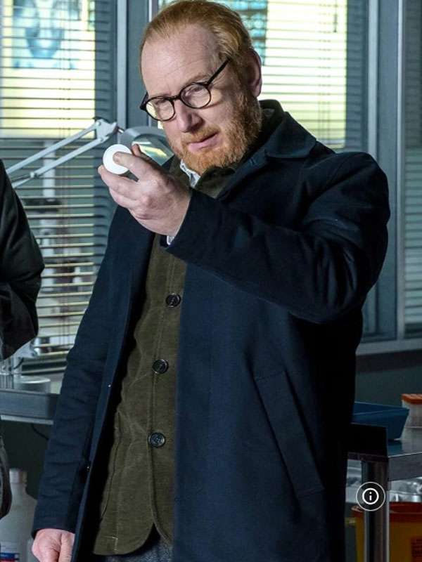 Adrian Scarborough The Chelsea Detective Blue Coat