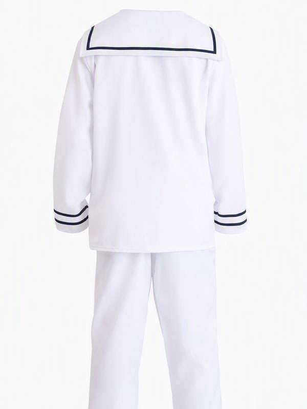 Men White Sailor Uniform