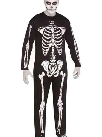 Skeleton Jumpsuit Costume for Adults