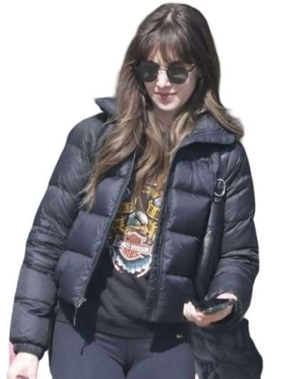 Alison Brie Los Feliz Black Puffer Jacket