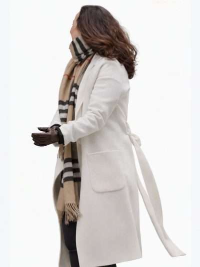 Amanda Lucas Dark Matter S01 White Trench Coat