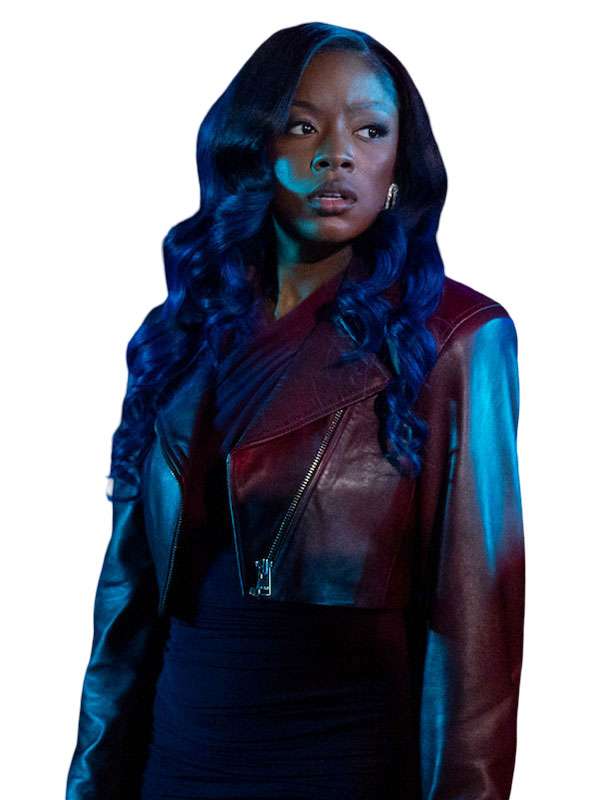 Beauty in Black Amber Reign Smith Cropped Leather Jacket