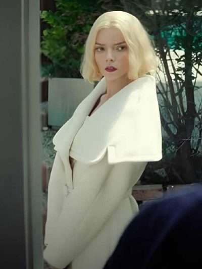 Anya Taylor-Joy Lucky 2026 White Wool Trench Coat Coat