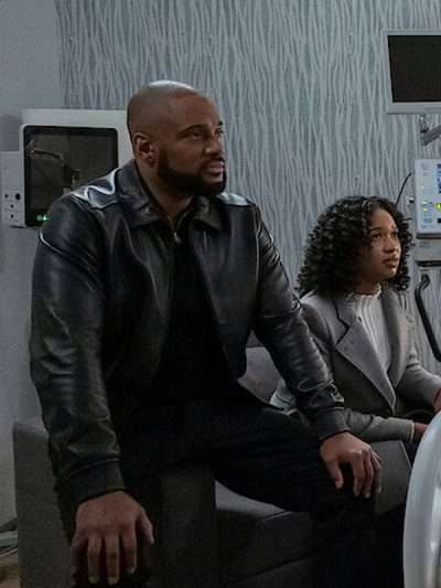 Jules Beauty in Black Season 02 Bomber Leather Jacket