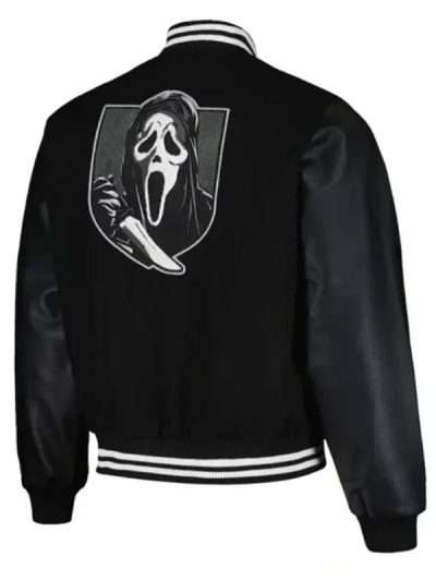 Halloween Ghost Face Horror Varsity Jacket