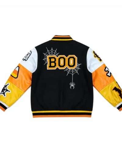 Spooky Boo Varsity Bomber Jacket