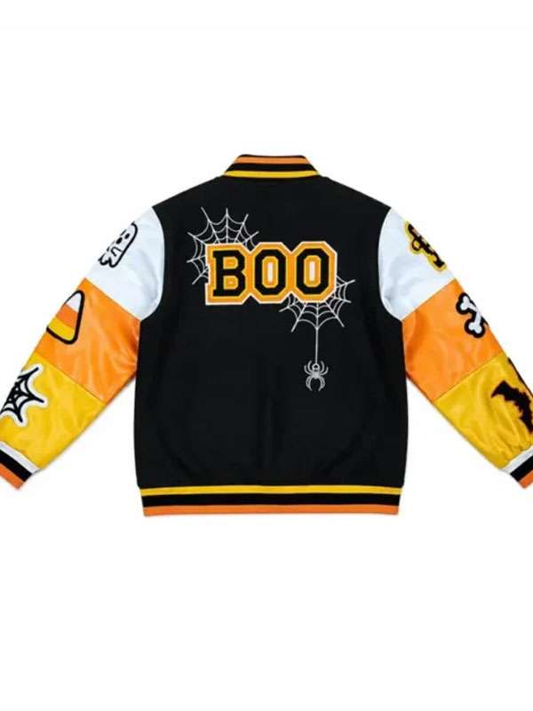 Spooky Boo Varsity Bomber Jacket