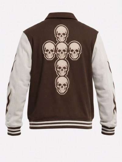 Halloween Skull x Wings Varsity Jacket