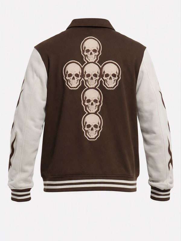 Halloween Skull x Wings Varsity Jacket