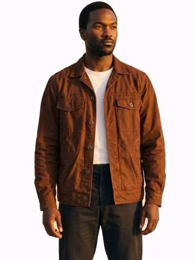 By Any Means 2026 Yahya Abdul-Mateen II Brown Jacket