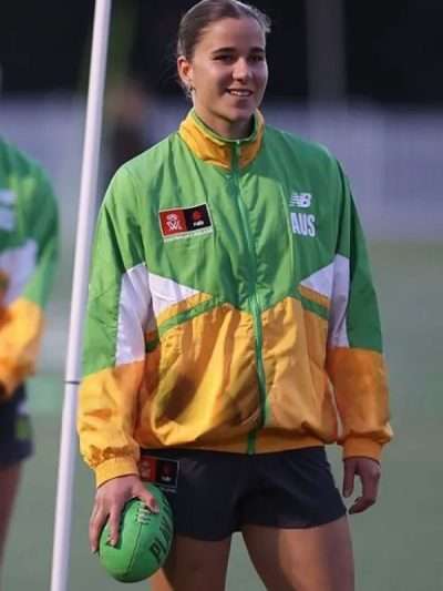 AFLW 2026 Ellie McKenzie Yellow and Green Track Jacket