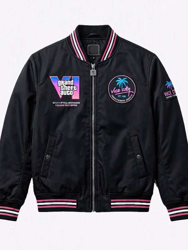 GTA 6 Event Edition Black Bomber Jacket