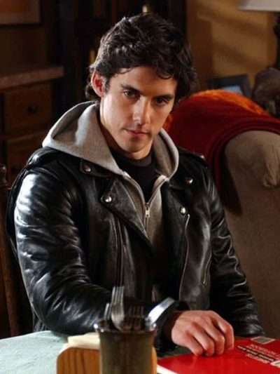 Gilmore Girls Milo Ventimiglia Black Biker Leather Jacket