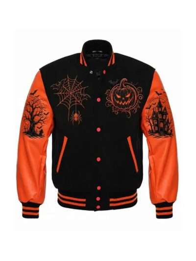 Spooky Halloween Varsity Jacket