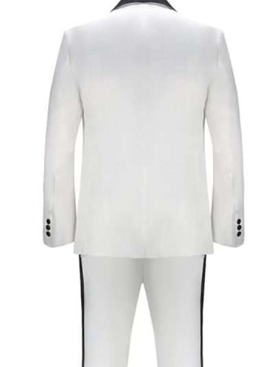 Halloween 1920s Mafia Boss Party White Tuxedo Suit