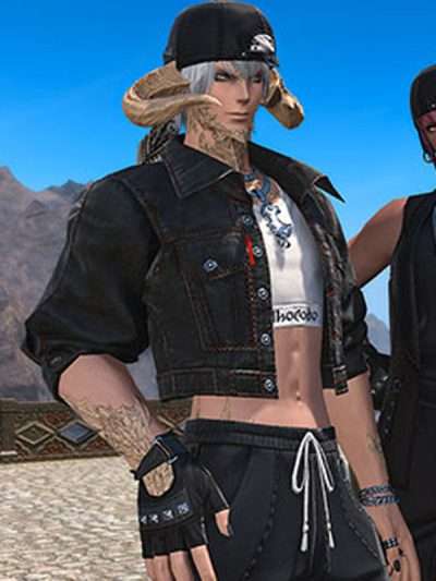 Men's & Women's FFXIV Street Black Denim Jacket