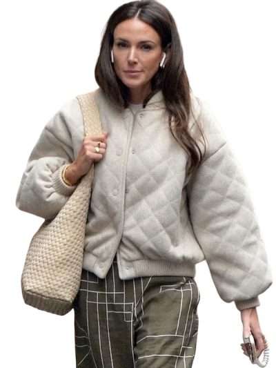 Michelle Keegan Quilted Bomber Jacket