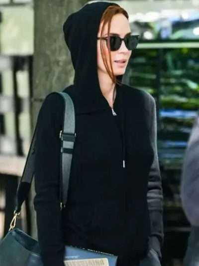 NYC 2026 Emily Blunt Black Hoodie