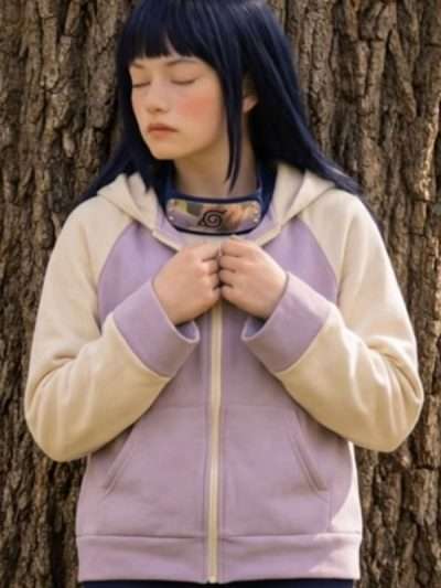 Naruto The Movie Naruto Uzumaki Purple and Cream Hoodie