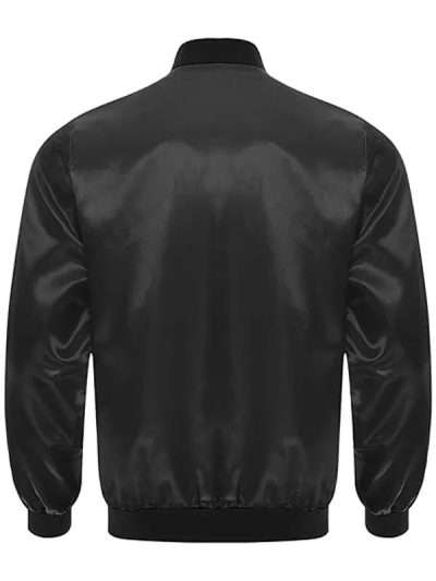 Halloween Pumpkin Satin Bomber Jacket for Men and Women